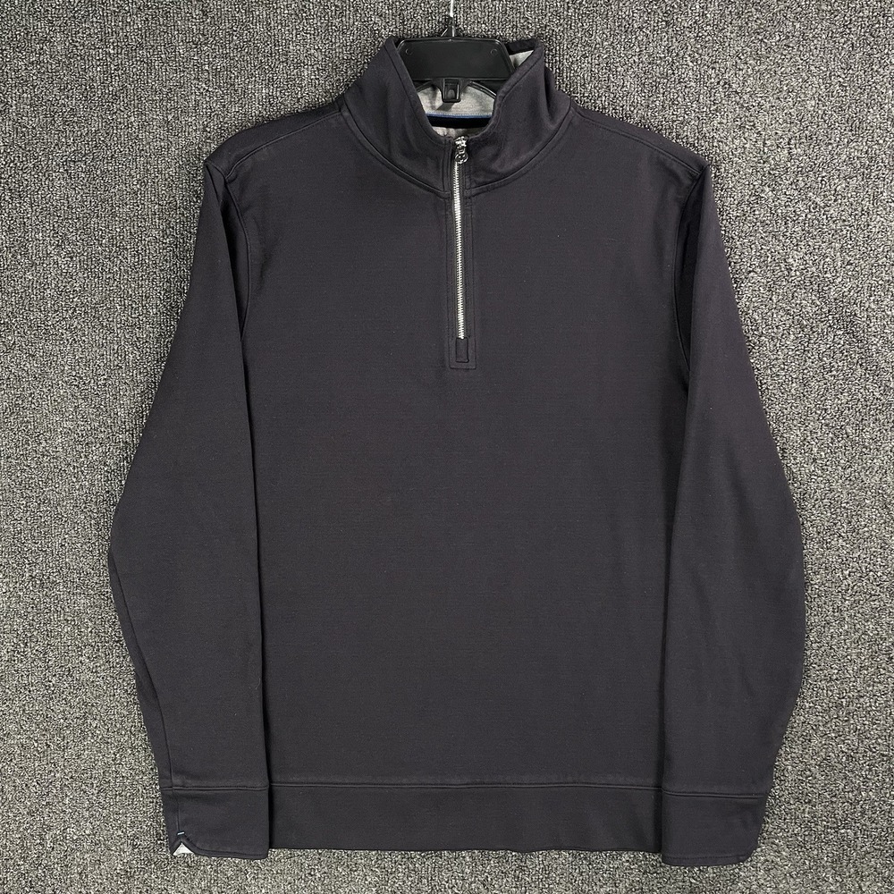 Twillory Performance‎ 1/4 Zip Mens Medium Black Tailored Fit Nylon Stretch Golf